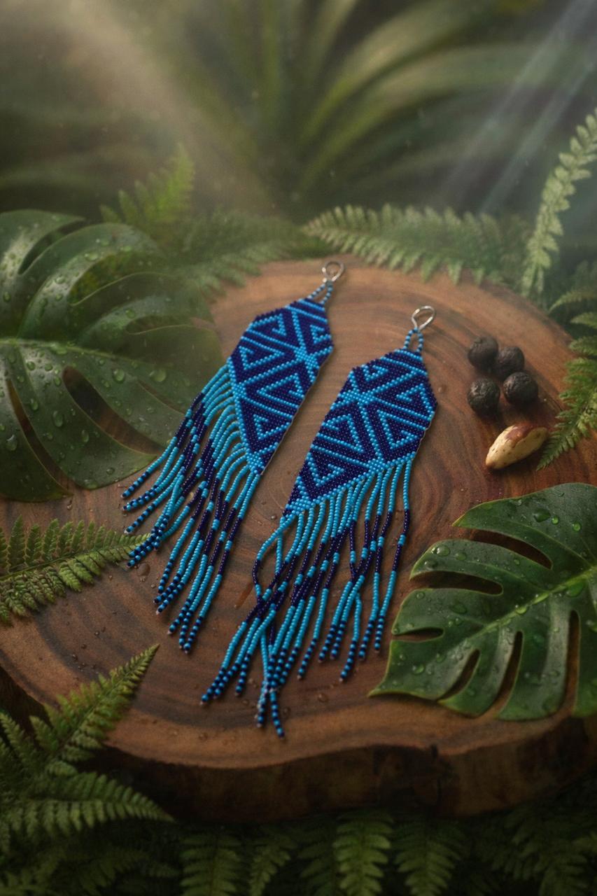 Brincos azul JAGUARA