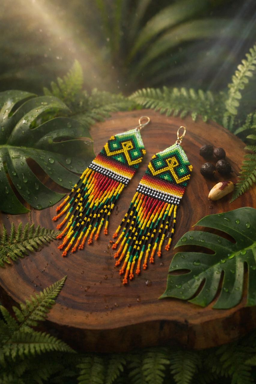 Brincos tigre indígena JAGUARA